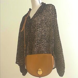 Longchamp Tan Leather Crossbody Bag